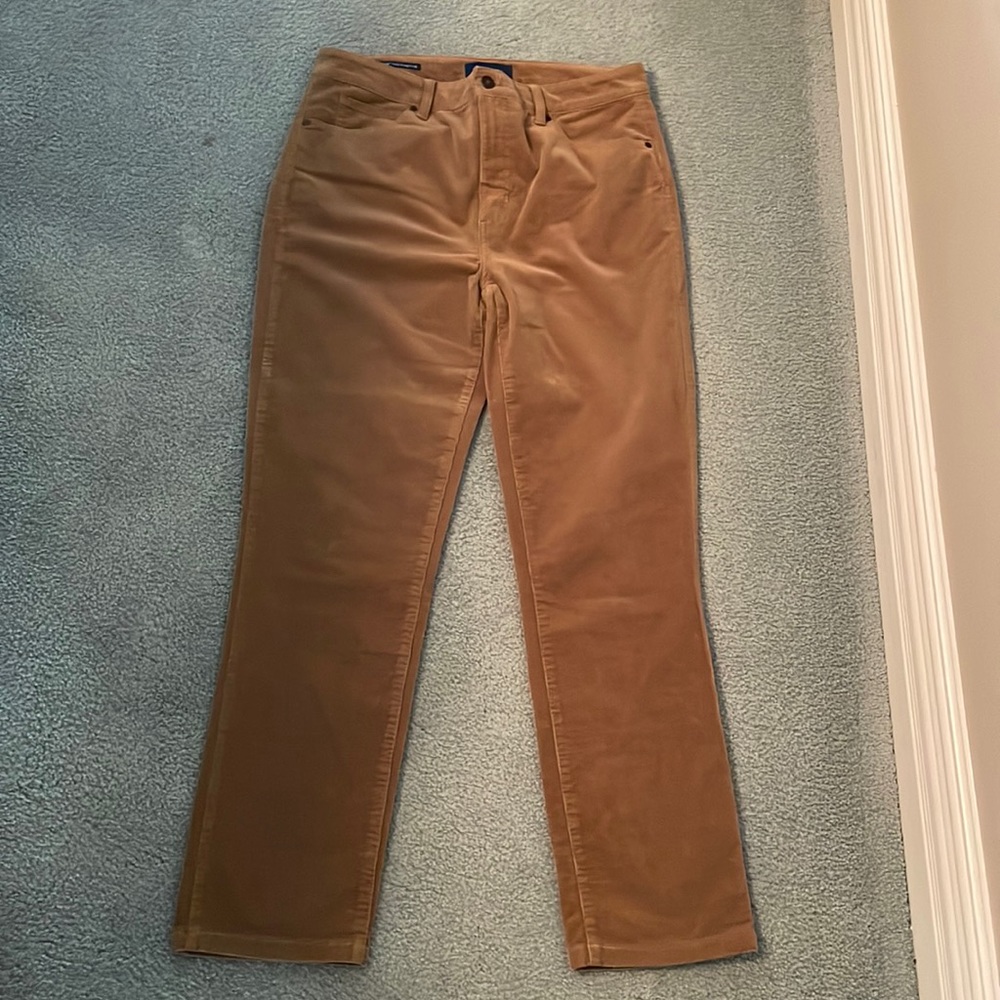 Talbots high-waist straight-leg corduroy pants